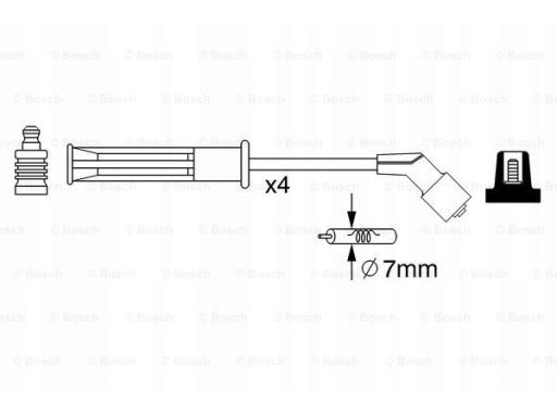 0 986 357 255 Zestaw Przewodów Zapłonowych Bosch
