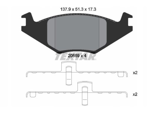 2088902 Klocek Hamulcowy Kpl. Textar