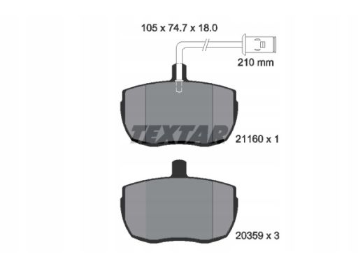 2116002 Klocek Hamulcowy Kpl. Textar