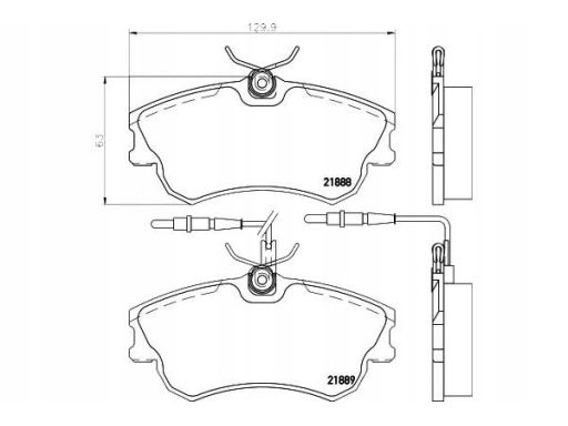 2188801 Klocek Hamulcowy Kpl. Textar