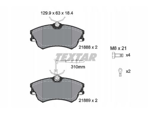 2188801 Klocek Hamulcowy Kpl. Textar