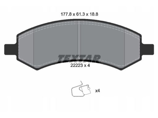 2222301 Klocek Hamulcowy Kpl. Textar