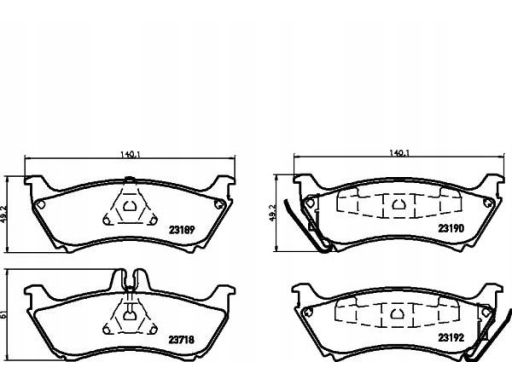 2319002 Klocek Hamulcowy Kpl. Textar
