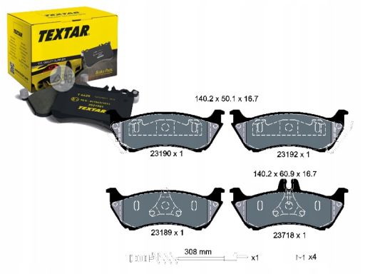 2319002 Klocek Hamulcowy Kpl. Textar