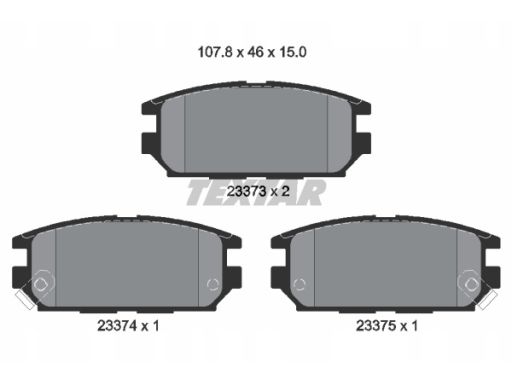 2337301 Klocek Hamulcowy Kpl. Textar