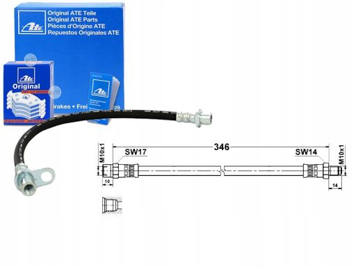 24.5101-0346.3 Przewód Hamulcowy Elastyczny Ate