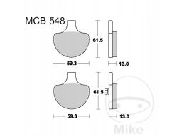 Mcb548 Klocki Ham. Moto. (Organic) Harley-David Trw