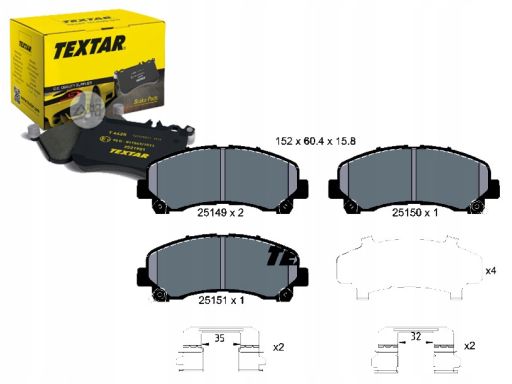 2514901 Klocek Hamulcowy Kpl. Textar