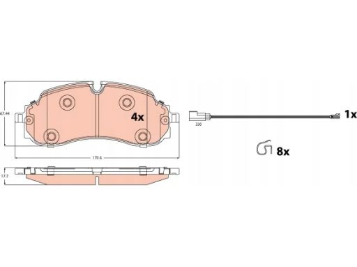 Gdb2609 Klocki Ham. Ford P. Transit E-Transit 22 Trw