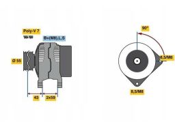 0 986 081 220 Alternator Bosch