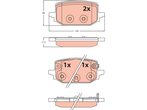 Gdb2546 Klocki Ham. Nissan T. Qashqai/X-Trail 1, Trw