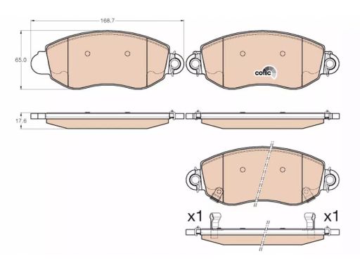 Gdb2006 Klocek Hamulcowy Kpl. Trw