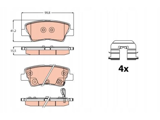 Klocek Hamulcowy Kpl. Gdb2173