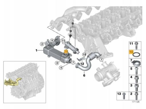 O-Ring termostat układ chłodzenia BMW X3 E83 nowa