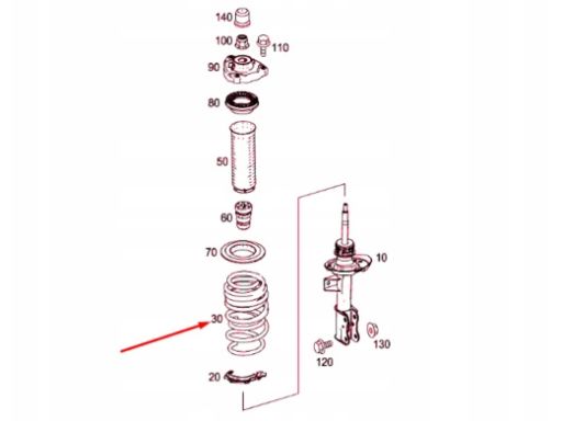 Sprężyna zawieszenia przód Mercedes W117 X156 W176 A1563210304