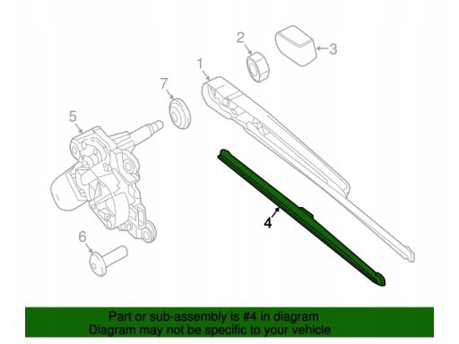 ORYGINALNE Pióro Wycieraczki Tył Mercedes W447 A4478203300