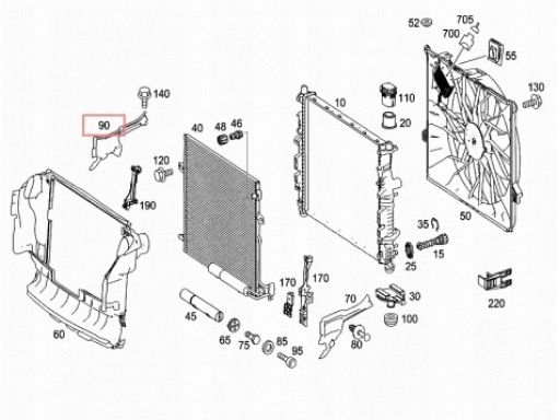 Kierownice powietrza Mercedes W164 GL A1645001916