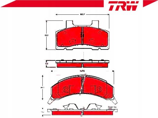 Gdb4005 Klocek Hamulcowy Kpl. Trw