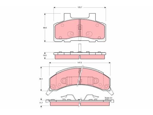 Gdb4005 Klocek Hamulcowy Kpl. Trw