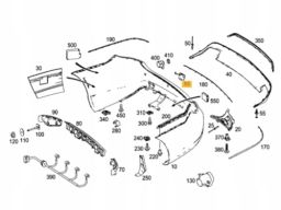 Zaślepka haka zderzaka Mercedes W207 E class A2078850223