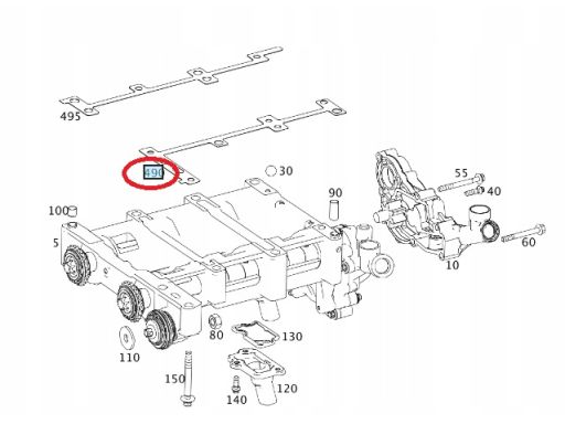 Podkładka Wałka rozrządu Mercedes M271 A2710340066