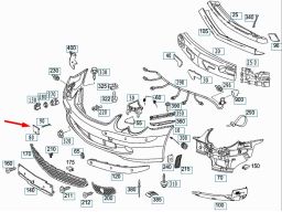 Zaślepka haka zderzaka Mercedes W230 SL class