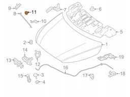 Mocowanie podpory maski Mercedes W447 W448 W636