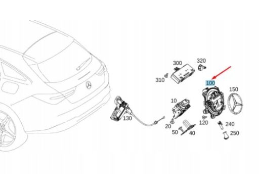 Klamka Klapy Bagażnika Mercedes W118 W167 W238 W243 W253 W257 A0997504