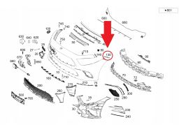 Prawy Ślizg Mocowanie Zderzaka przód Mercedes C257 CLS