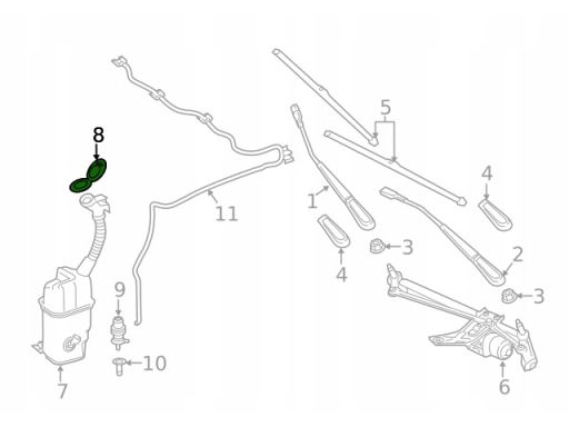 Korek Zaślepka płynu spryskiwaczy Mercedes W118 W177 W243 W247 A177869