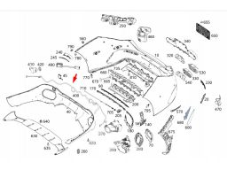 Wiązka zderzaka PDC Tył Mercedes W118 A1185405713