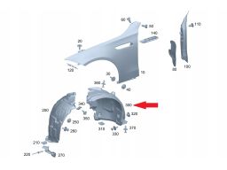 Lewe Nadkole osłona cz. tylna Mercedes W206 C klasa A2068807304