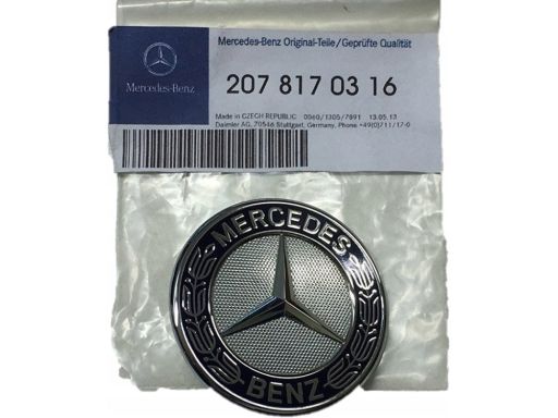 Emblemat znaczek kapsel logo maski Mercedes A2078170316 NOWY OE