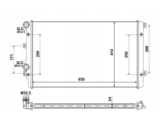 INC Chłodnica Wody Volkswagen Audi Seat Skoda NRF 53406A