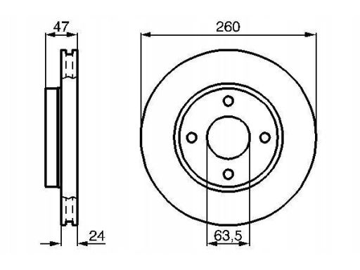 Tarcza Hamulcowa Tarcza Hamulcowa Przód L/P Pasuje Do: Ford Cougar, Mo