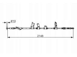 1 987 482 914 Linka Hamulca Ręcznego Tył L (2148Mm/1894Mm) Pasuje Do: