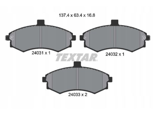 2403101 Klocek Hamulcowy Kpl. Przód , Pasuje Do: Hyundai Elantra Iii,