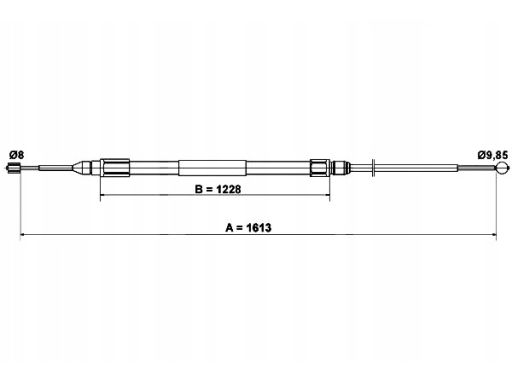 24.3727-0235.2 Linka Hamulca Ręcznego Tył L (1613Mm) Pasuje Do: Bmw X3