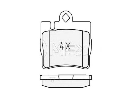 025 230 7815 Klocek Hamulcowy Kpl. Tył , Pasuje Do: Mercedes S (C215),