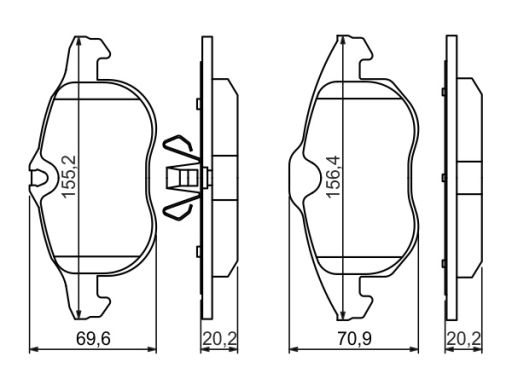 Klocek Hamulcowy Kpl. 0 986 494 044