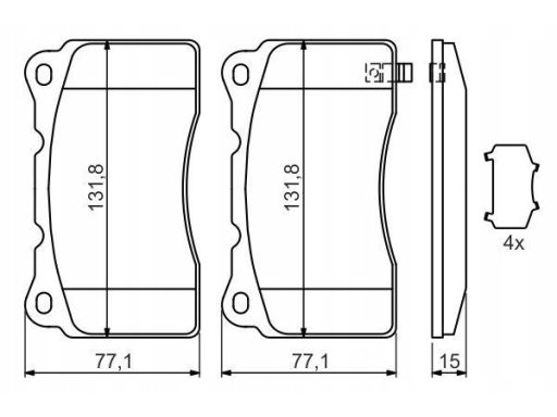 Klocek Hamulcowy Kpl. 0 986 494 395