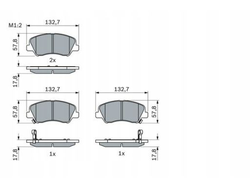 Klocek Hamulcowy Kpl. 0 986 494 563