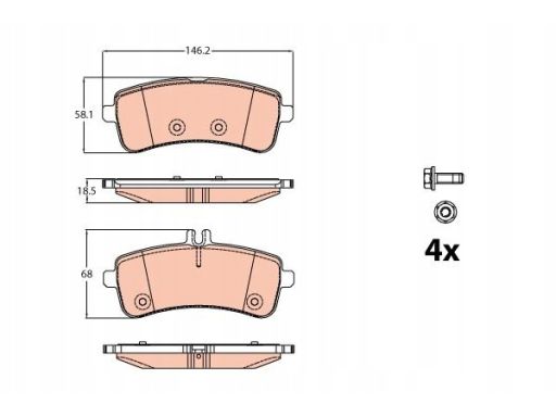 Klocek Hamulcowy Kpl. Gdb2079