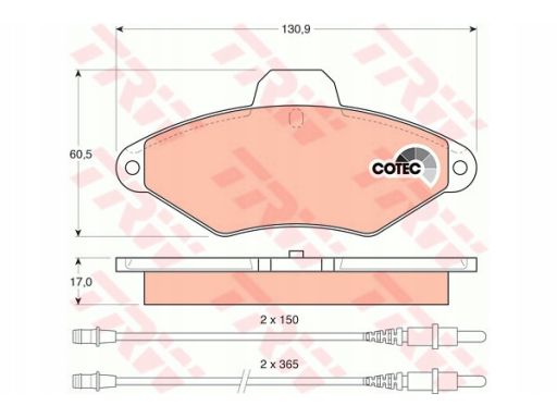 Klocek Hamulcowy Kpl. Gdb1101