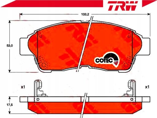 Klocek Hamulcowy Kpl. Gdb1143
