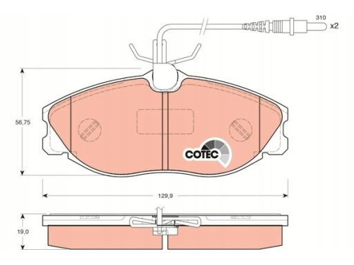 Klocek Hamulcowy Kpl. Gdb1259