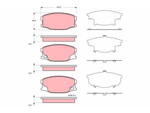 Klocek Hamulcowy Kpl. Gdb3388