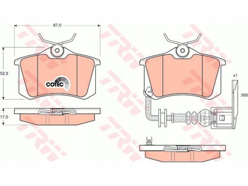 Klocek Hamulcowy Kpl. Gdb1475