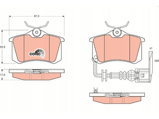 Klocek Hamulcowy Kpl. Gdb1475