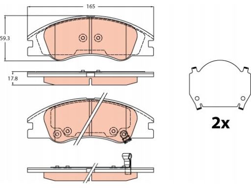 Klocek Hamulcowy Kpl. Gdb3635